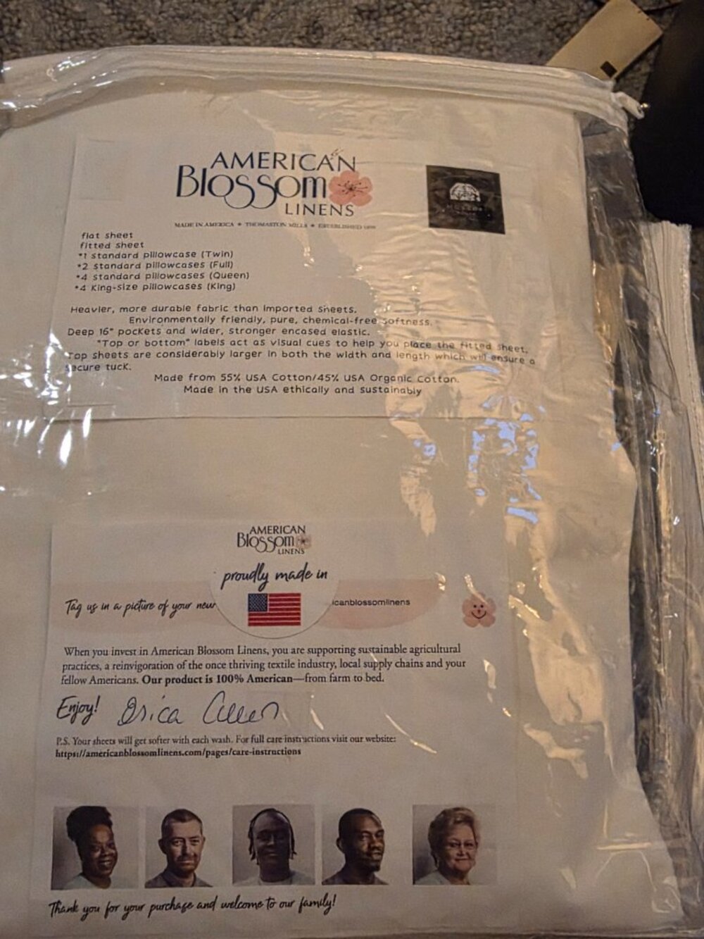 Twin Cotton American Blossom Sheet Set